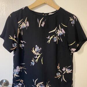 A New Day Black Floral Blouse